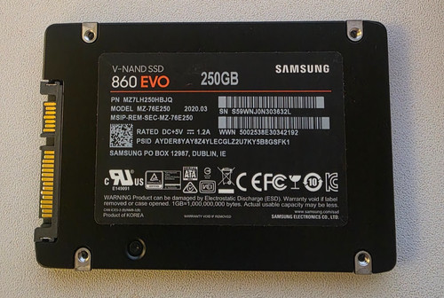 Samsung 860 evo 250gb - , ssd