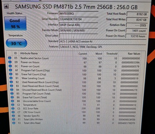 Samsung pm881 7lh2560 - mz-7lh2560, 256