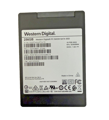 Western digital 256 - western, ssd